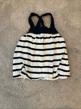 babyGAP Striped Navy and White Tank